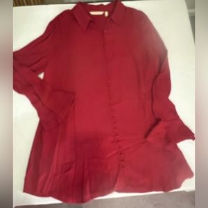 Soft Surroundings Blouse With Tiny Button Accents Size Large